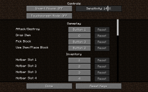 Hotbar Controls Menu